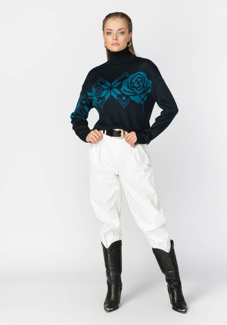 Джемпер с орнаментом по груди и рукаву шир.  750, рис. 14