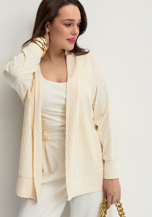 Кардиган с фактурным рисунком шир.  580, рис. 8