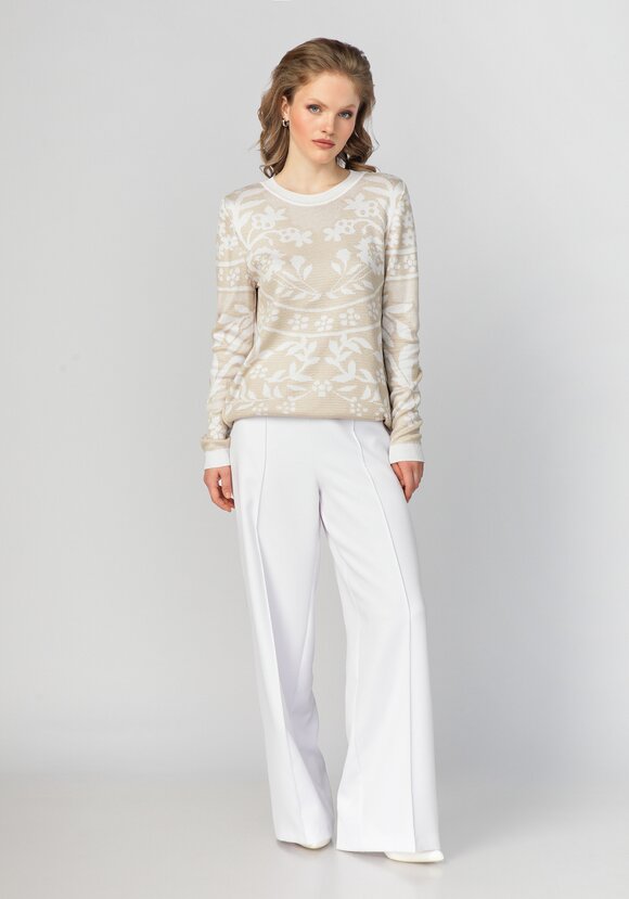 Джемпер женский с жаккардовым рисунком шир.  580, рис. 6