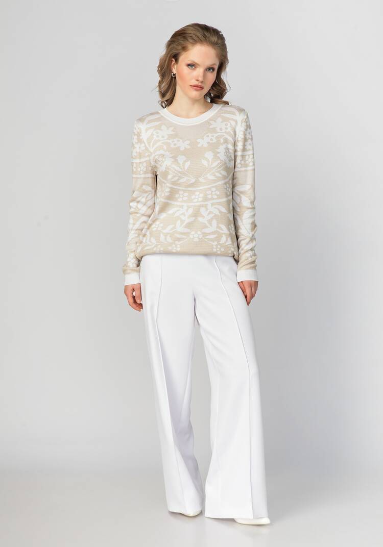 Джемпер женский с жаккардовым рисунком шир.  750, рис. 6