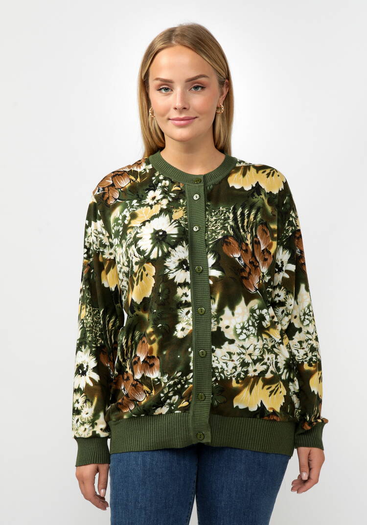 Кардиган с цветочным принтом на пyговицах шир.  750, рис. 10