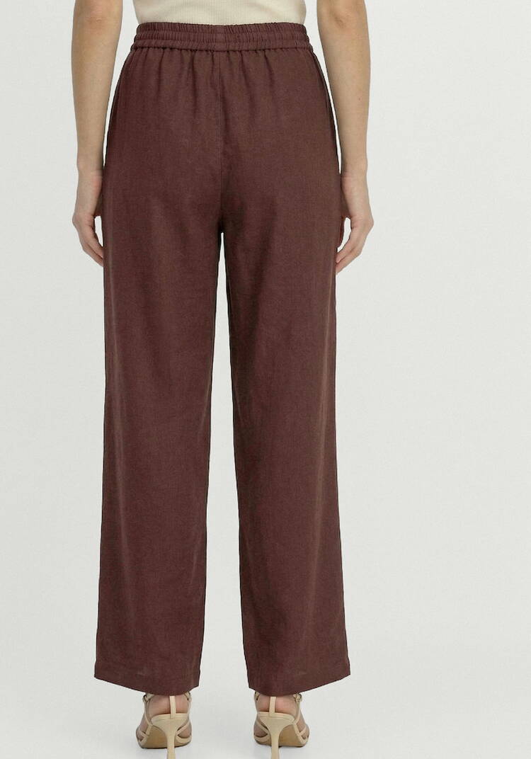 Брюки от бедра прямые изо льна шир.  750, рис. 15