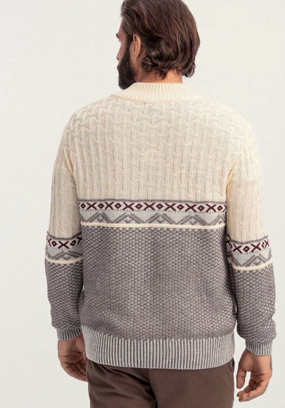 Джемпер с разными типами вязки шир.  580, рис. 3