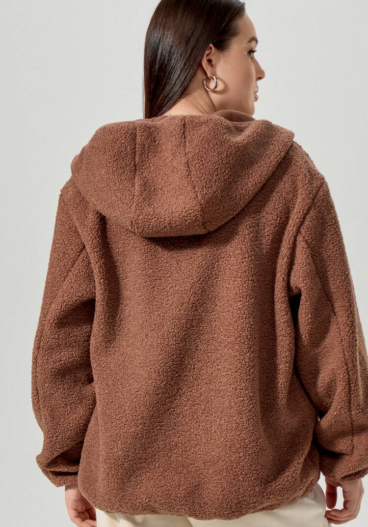 Куртка в стиле тедди с капюшоном шир.  750, рис. 11