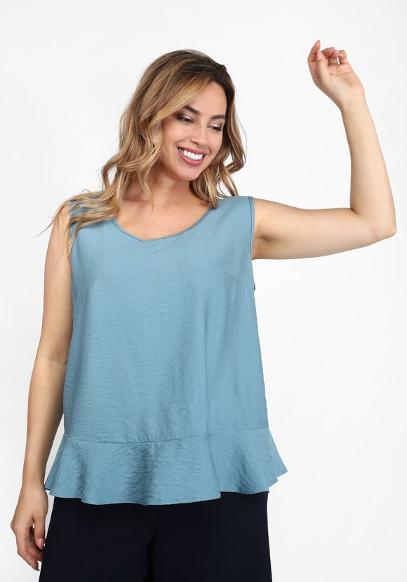 Топ-блуза с воланом по низу шир.  580, рис. 5