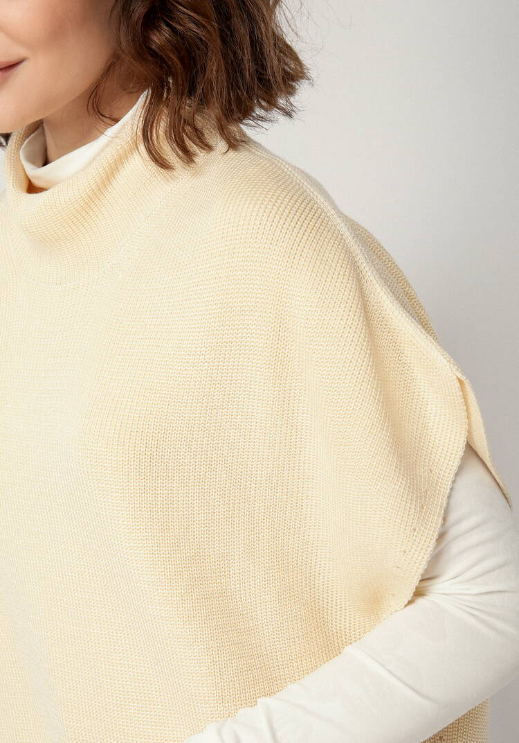 Джемпер-жилет с высоким горлом и поясом шир.  750, рис. 13