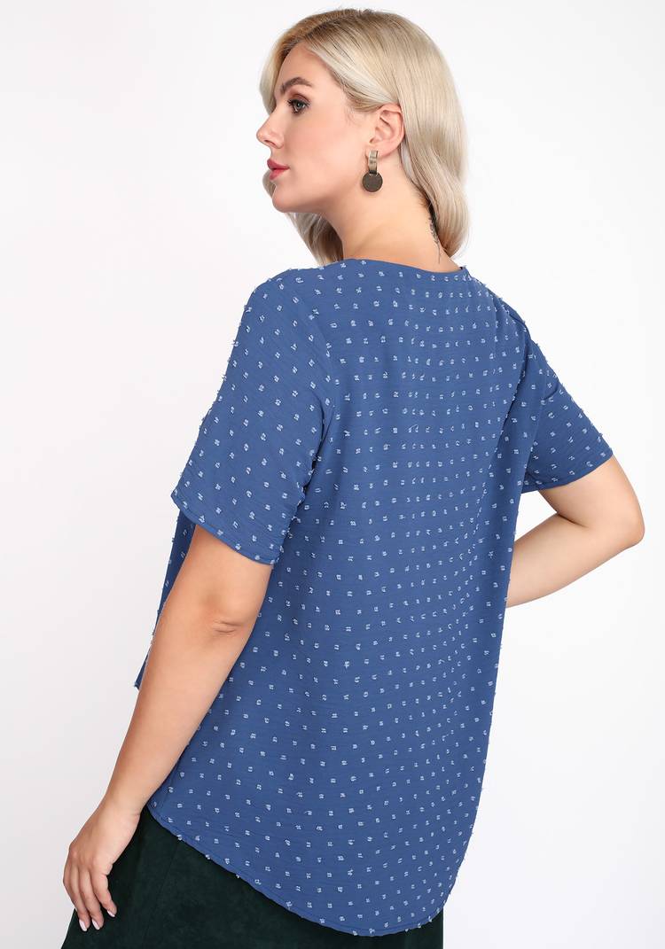 Блуза свободная с вырезом лодочка шир.  750, рис. 3