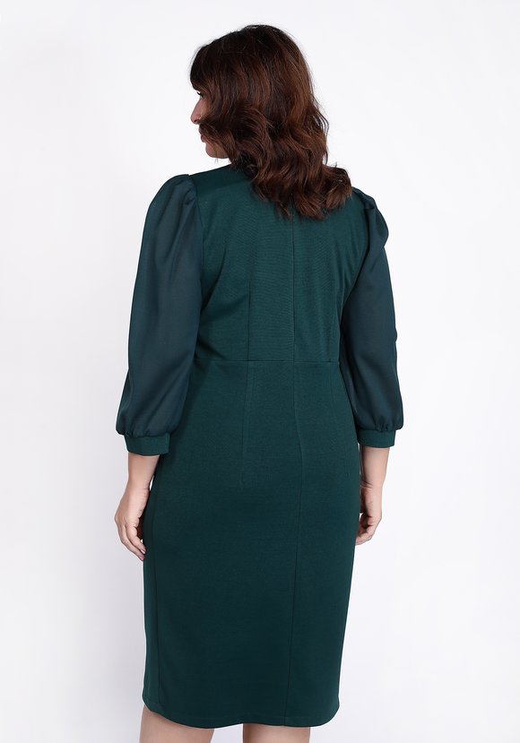 Платье прилегающее с шифоновым рукавом шир.  580, рис. 3