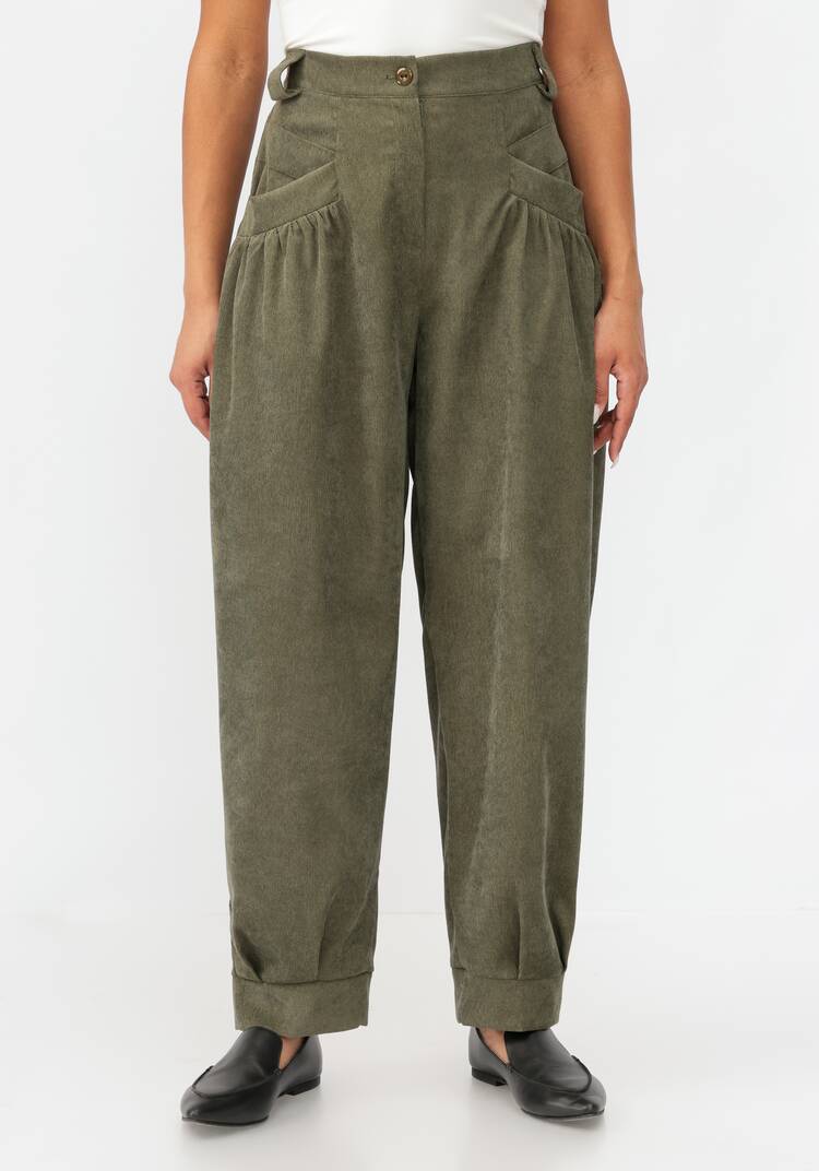 Брюки бананы с манжетами по низу шир.  750, рис. 4