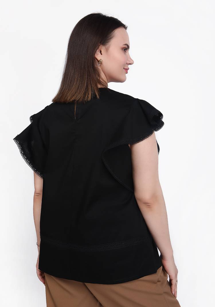 Блуза с рукавом крылышком с круглым воротом шир.  750, рис. 3