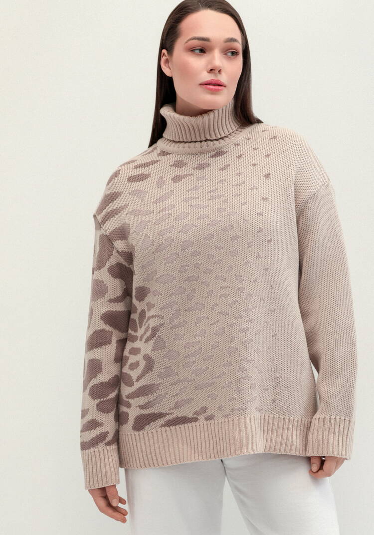 Джемпер с асимметричным расположением рисунка шир.  750, рис. 13