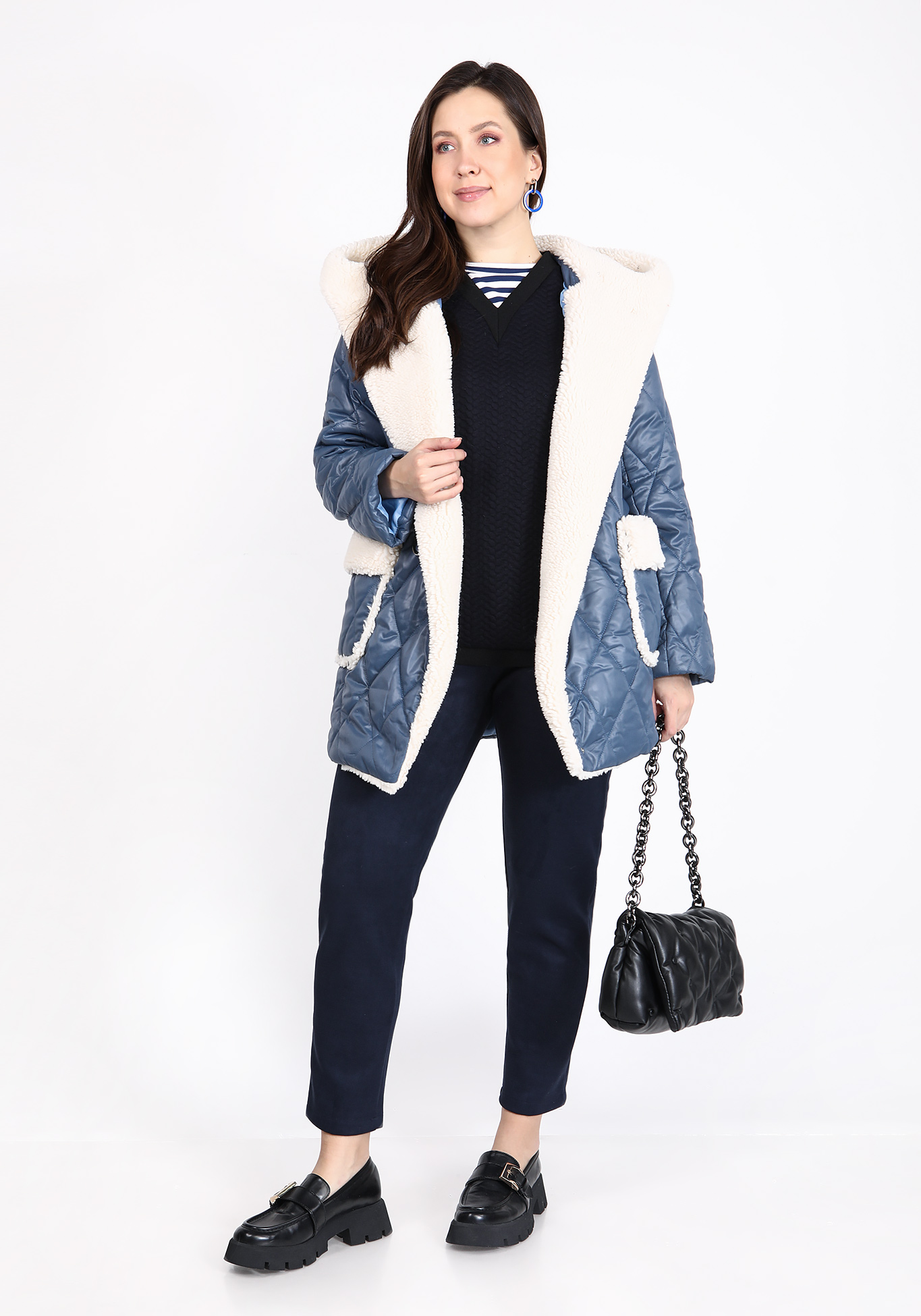 Куртка "Модное решение" Bella signora, размер 50, цвет джинсовый - фото 2