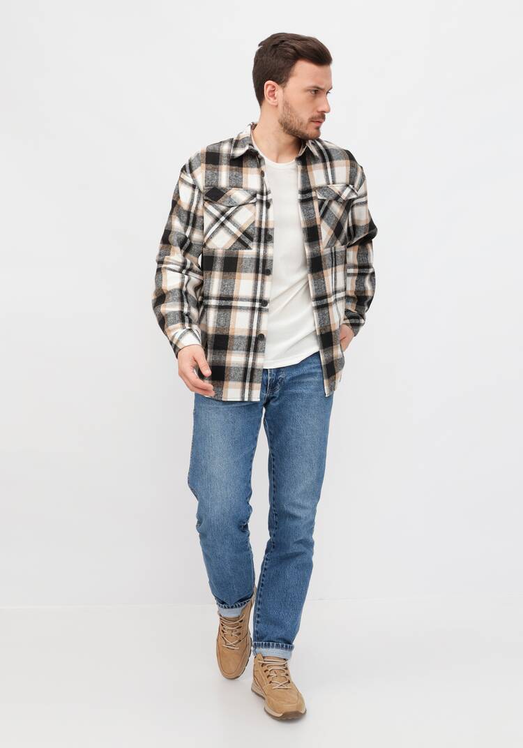 Рубашка хлопковая в клетку шир.  750, рис. 9