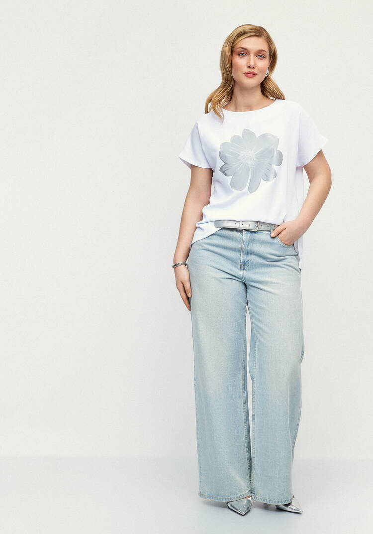 Блуза с принтом с напылением шир.  750, рис. 7