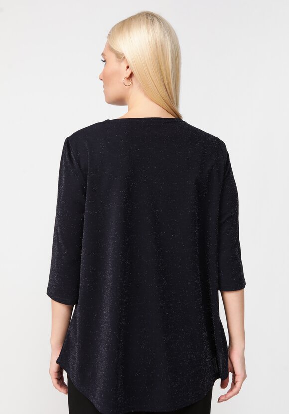 Блуза с метанитью и декором на груди шир.  580, рис. 3