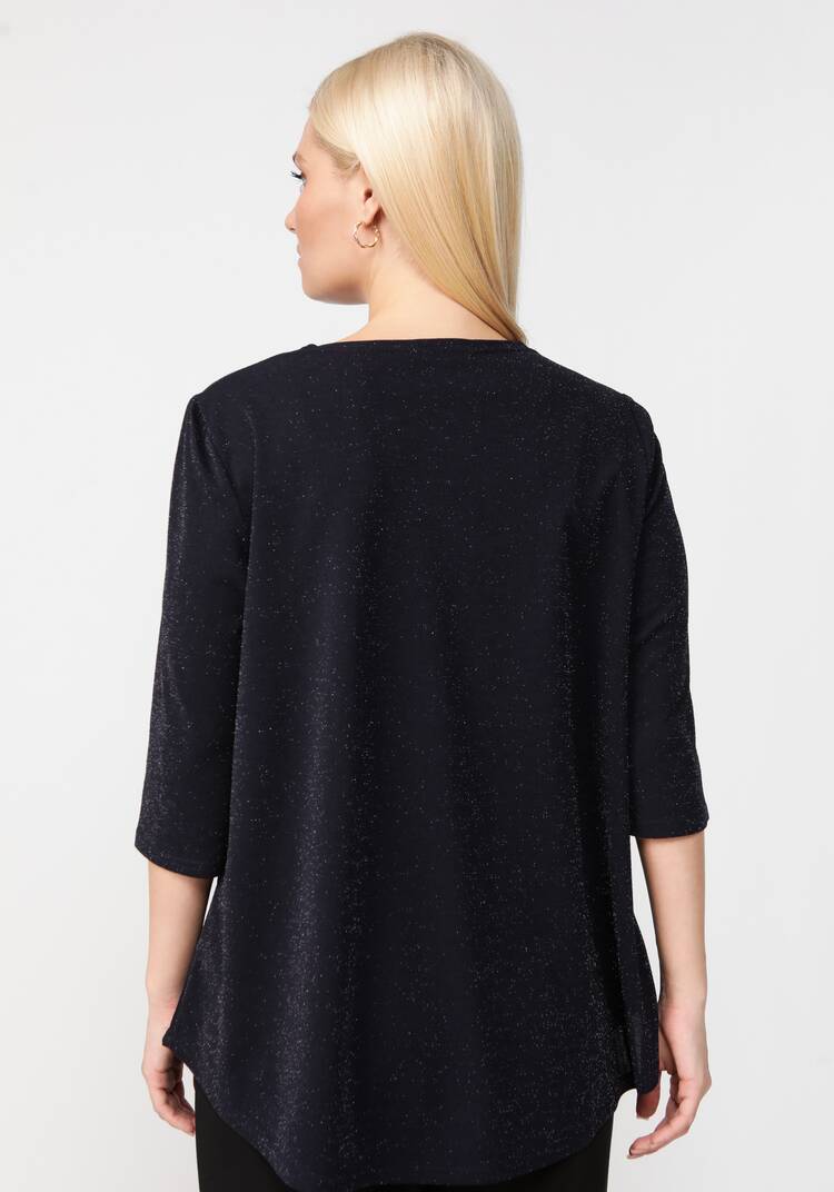 Блуза с метанитью и декором на груди шир.  750, рис. 3