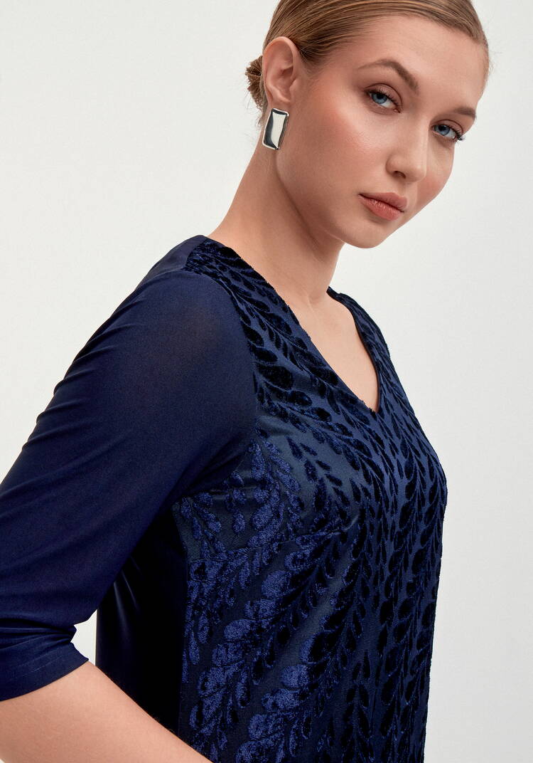 Платье из панбархата и трикотажа шир.  750, рис. 12