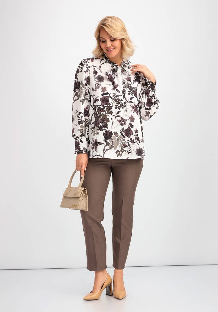 Блуза с бантом на воротнике шир.  750, рис. 10