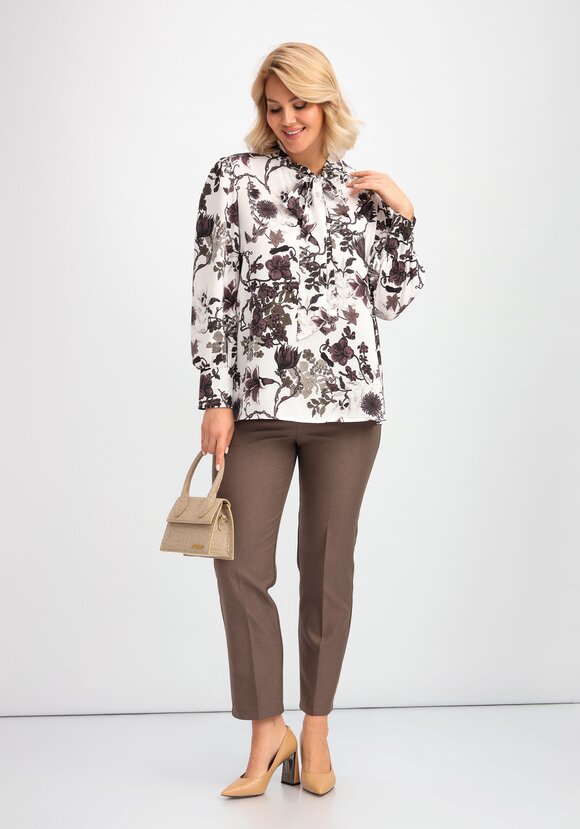 Блуза с бантом на воротнике шир.  580, рис. 10