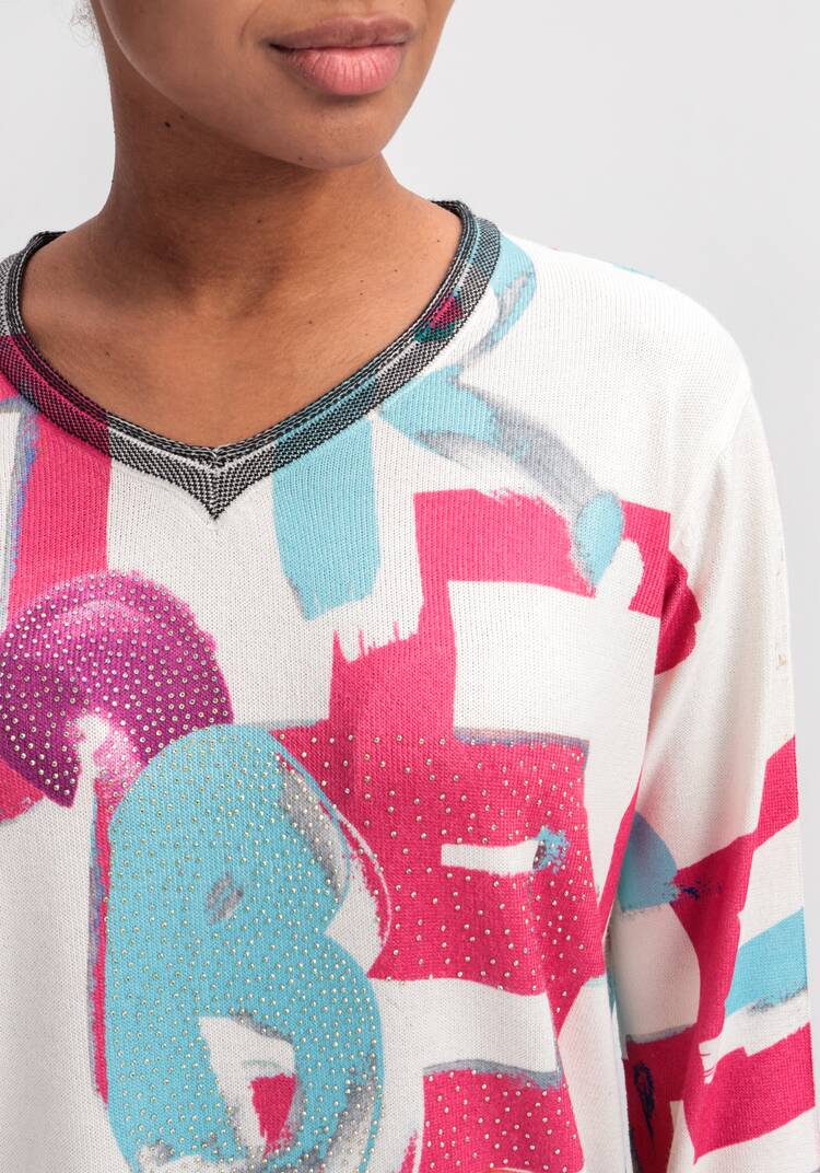 Джемпер с ярким орнаментом шир.  750, рис. 5